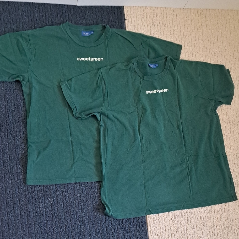 Two 2XL Green Sweetgreen T-Shirts